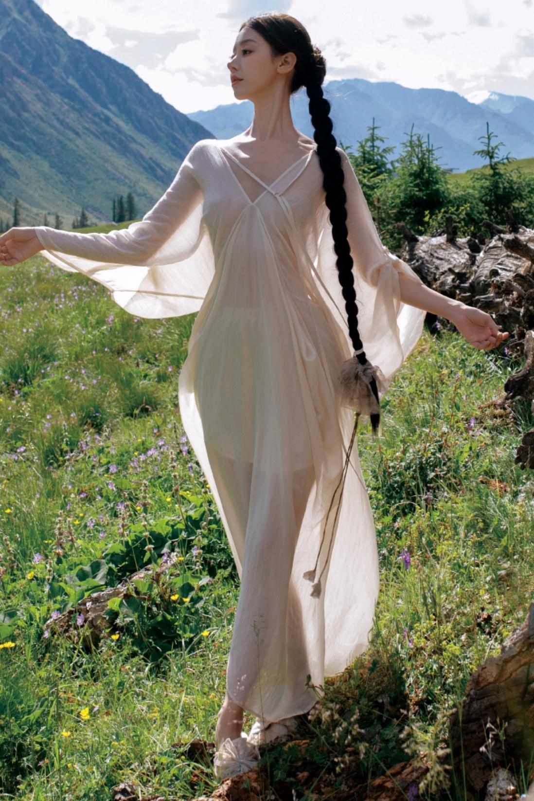 Cool Fairy Bat Sleeve Dress