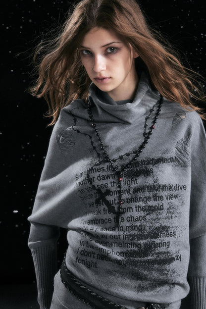 Asymmetrical Graffiti Top