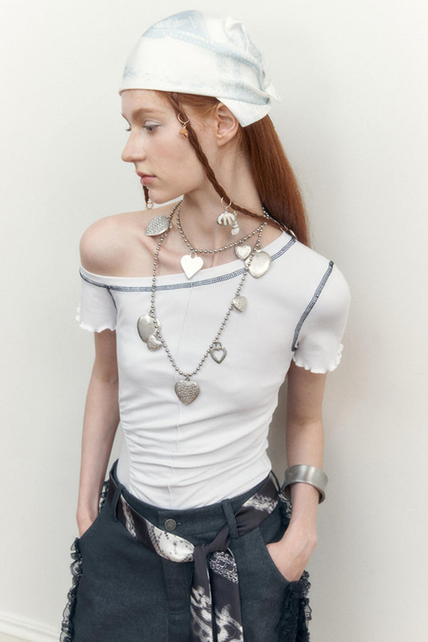 Shoulder Wood Ear Tee