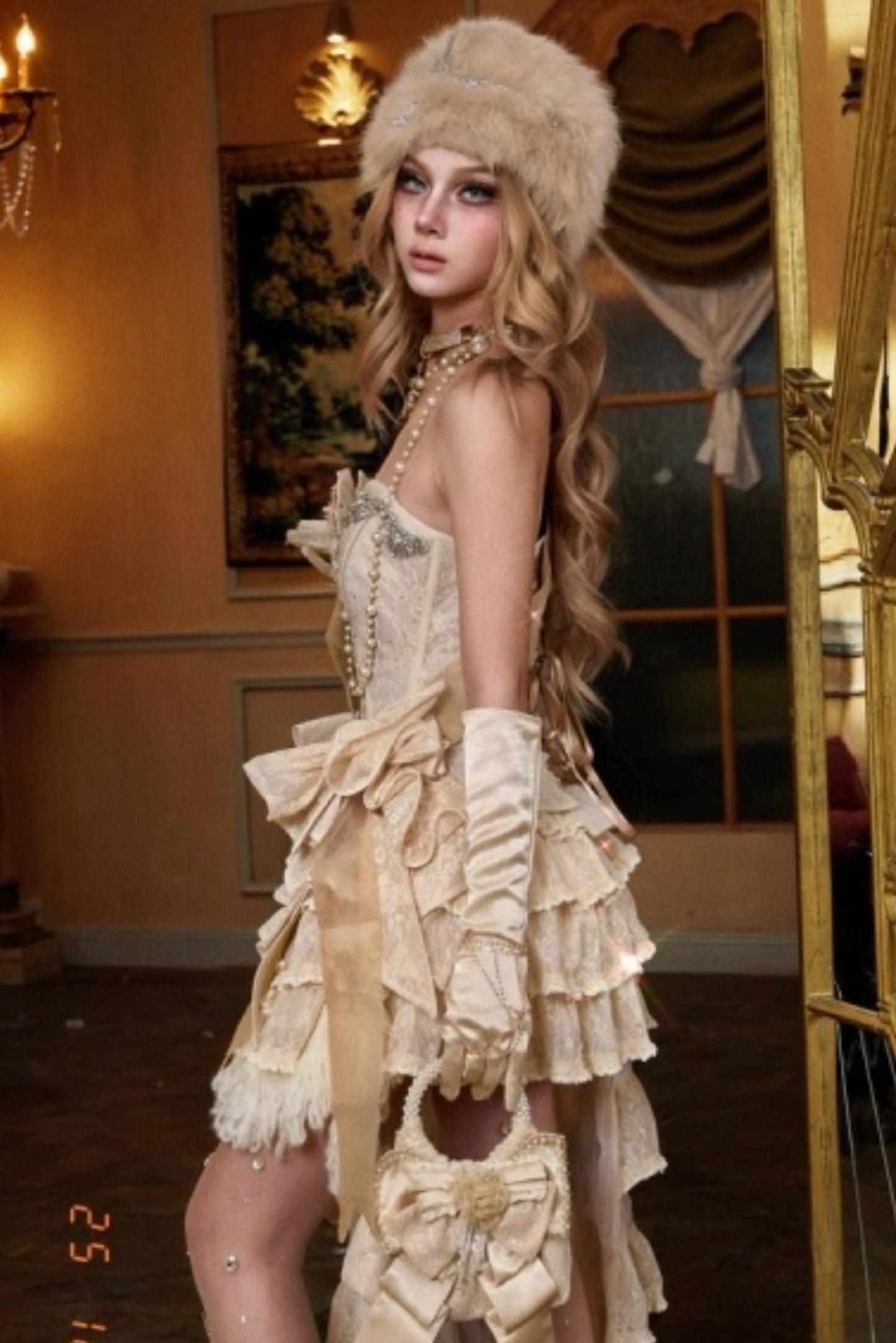 Slavic Satin Bow Handbag