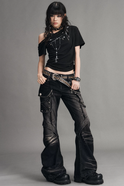 Street Punk Flared Jeans