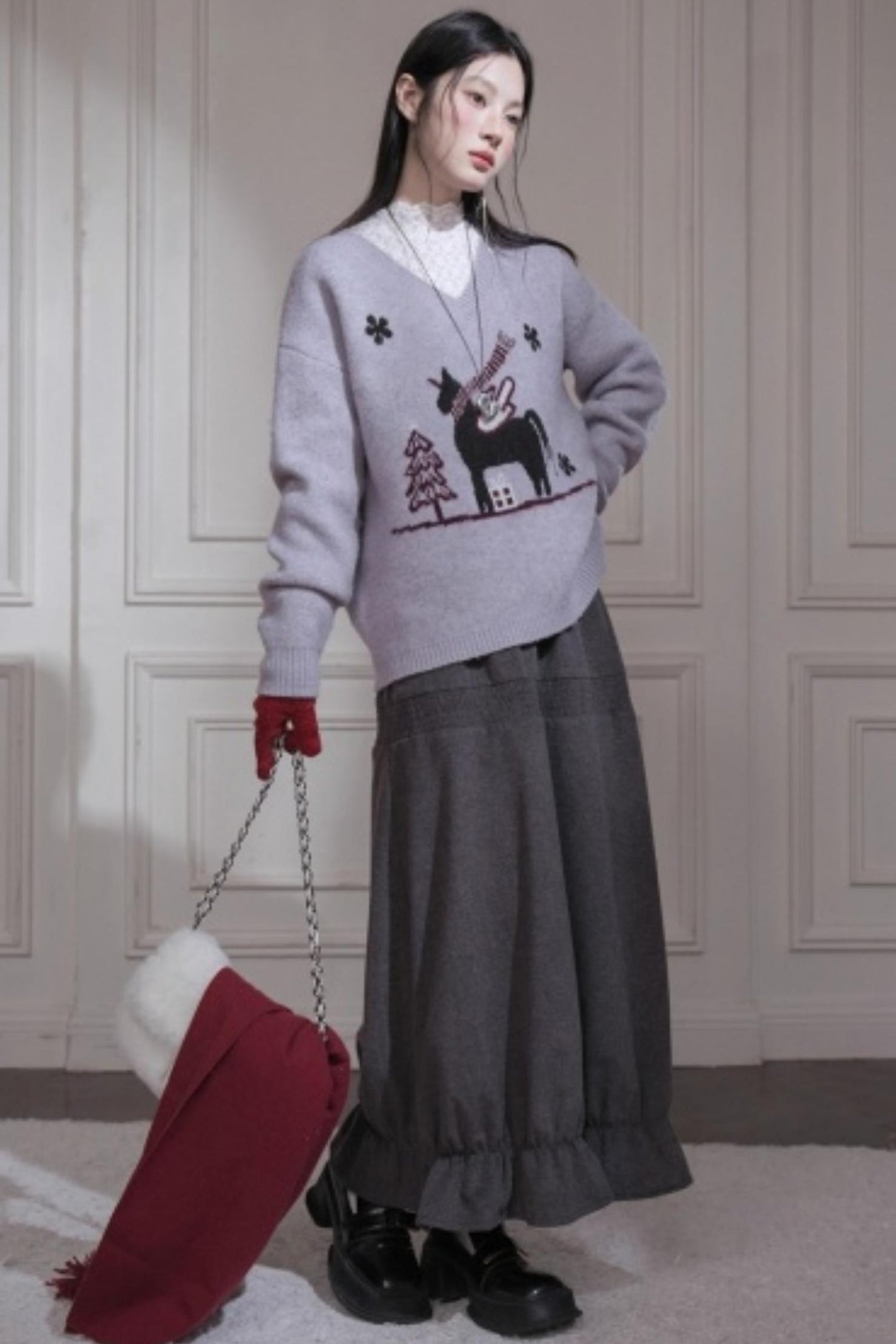 Soft Mist Purple Wool Sweater