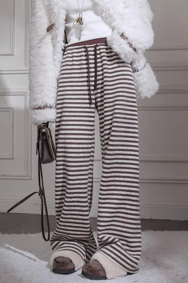 Relaxing Stripes Wool Knit Pants