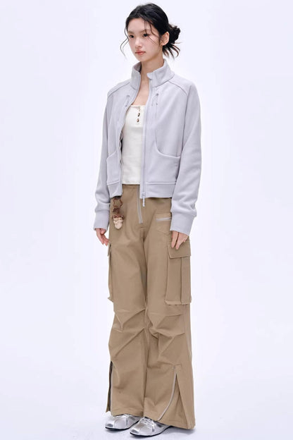 Vintage Pleated Workwear Pants