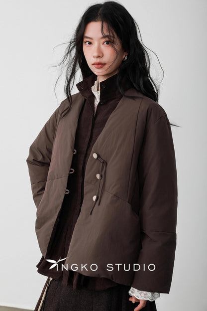 Fallen Leaves V-Neck Jacket