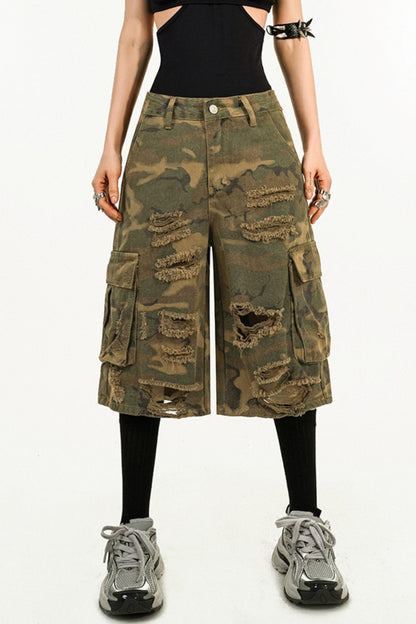 Vintage Camouflage Seven Pants