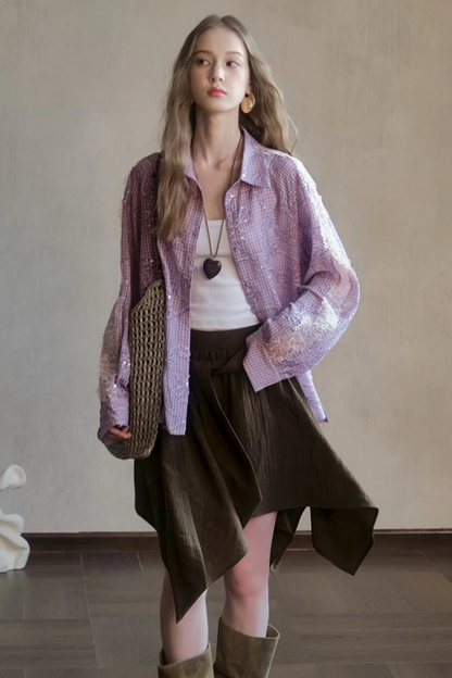 Miss Muse Sequin Lace Top