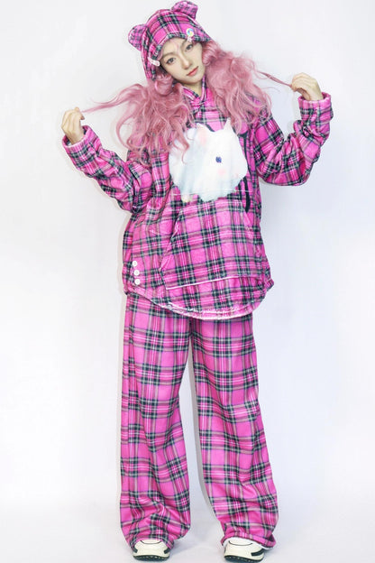 Pink Bunny Hooded Top