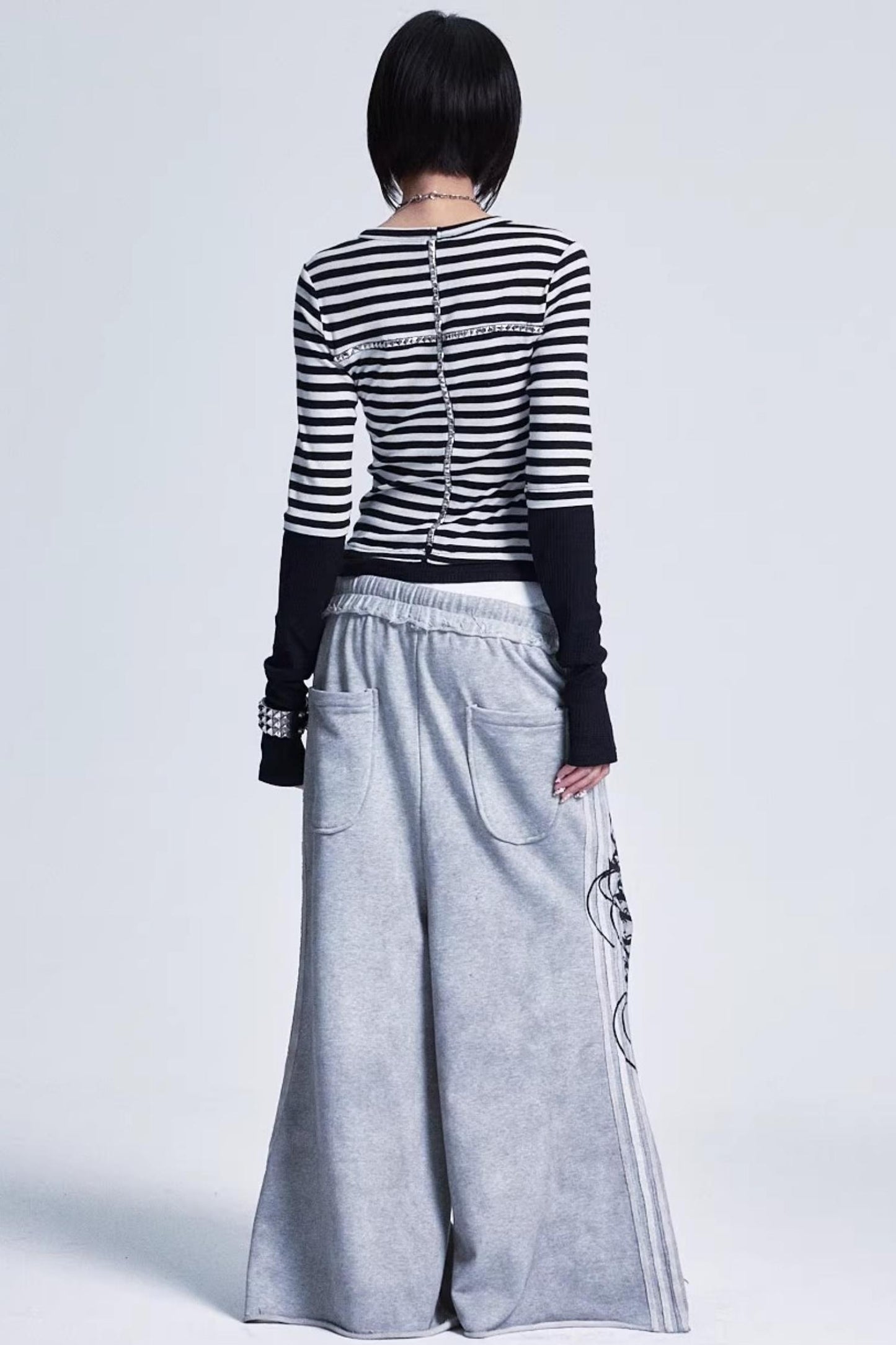 Striped Patchwork Base Layer Top