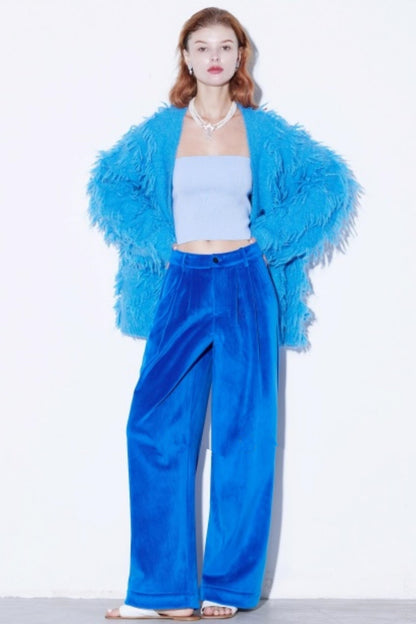 Classic Silver Fox Fleece Velvet Pants