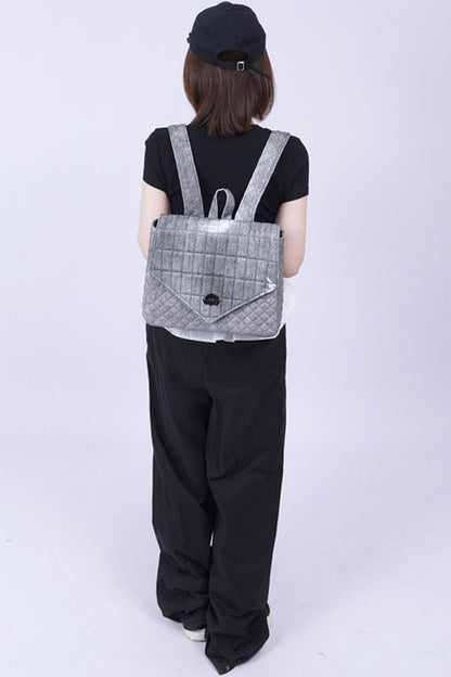 Triangle Flap Rucksack Bag