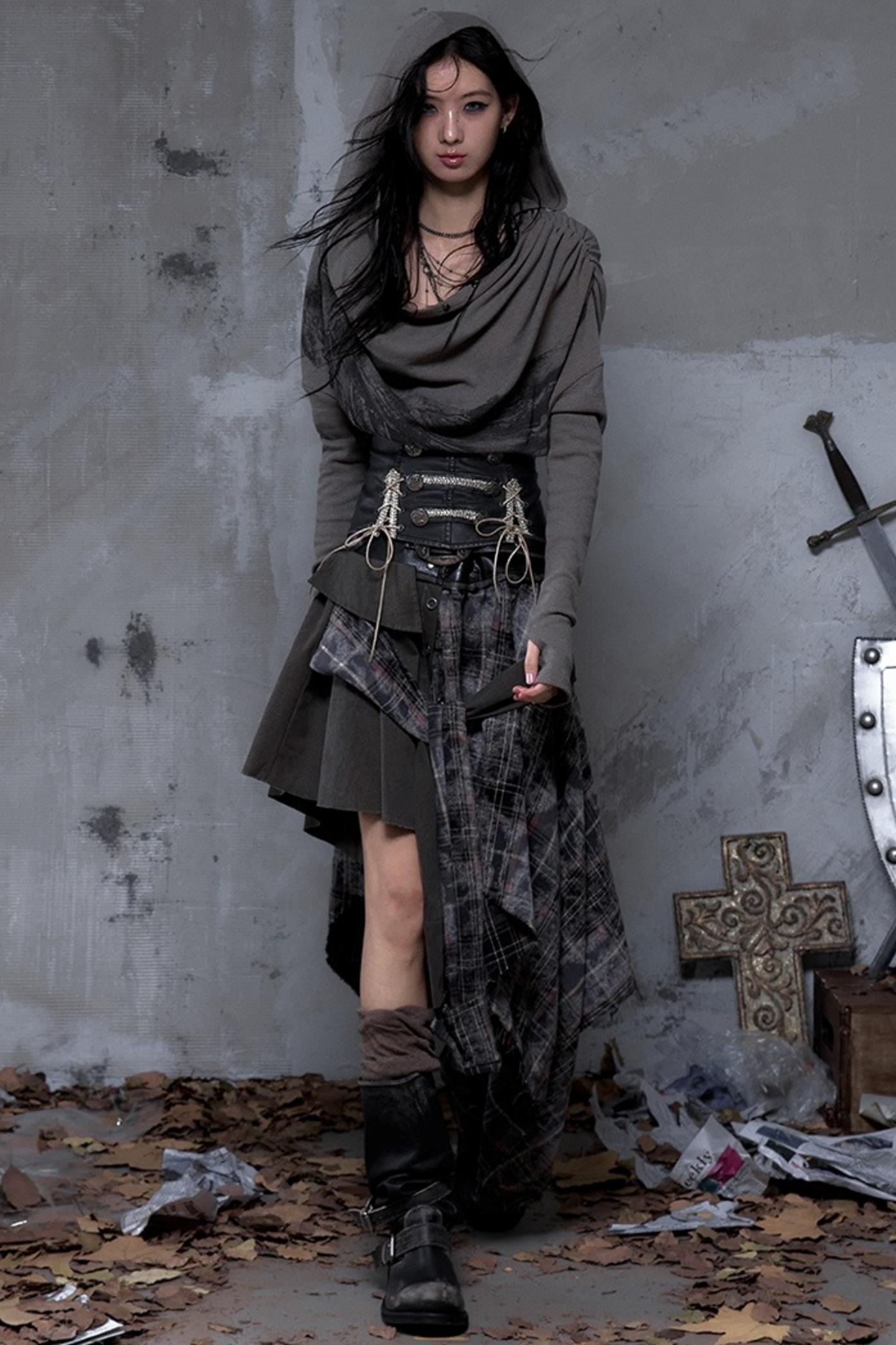 Wasteland Swing Collar Knitted Tops