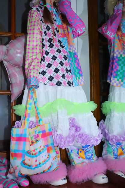 Colorful Patchwork Harajuku Blouse