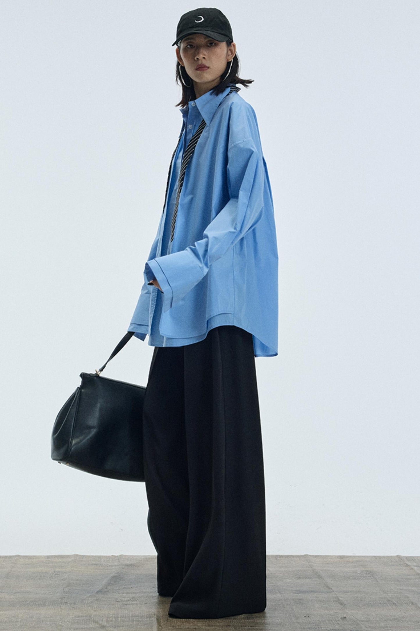 Asymmetrical Black Winter Pants