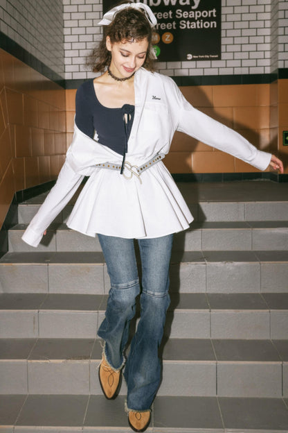 Blue High-Waisted Skinny Jeans