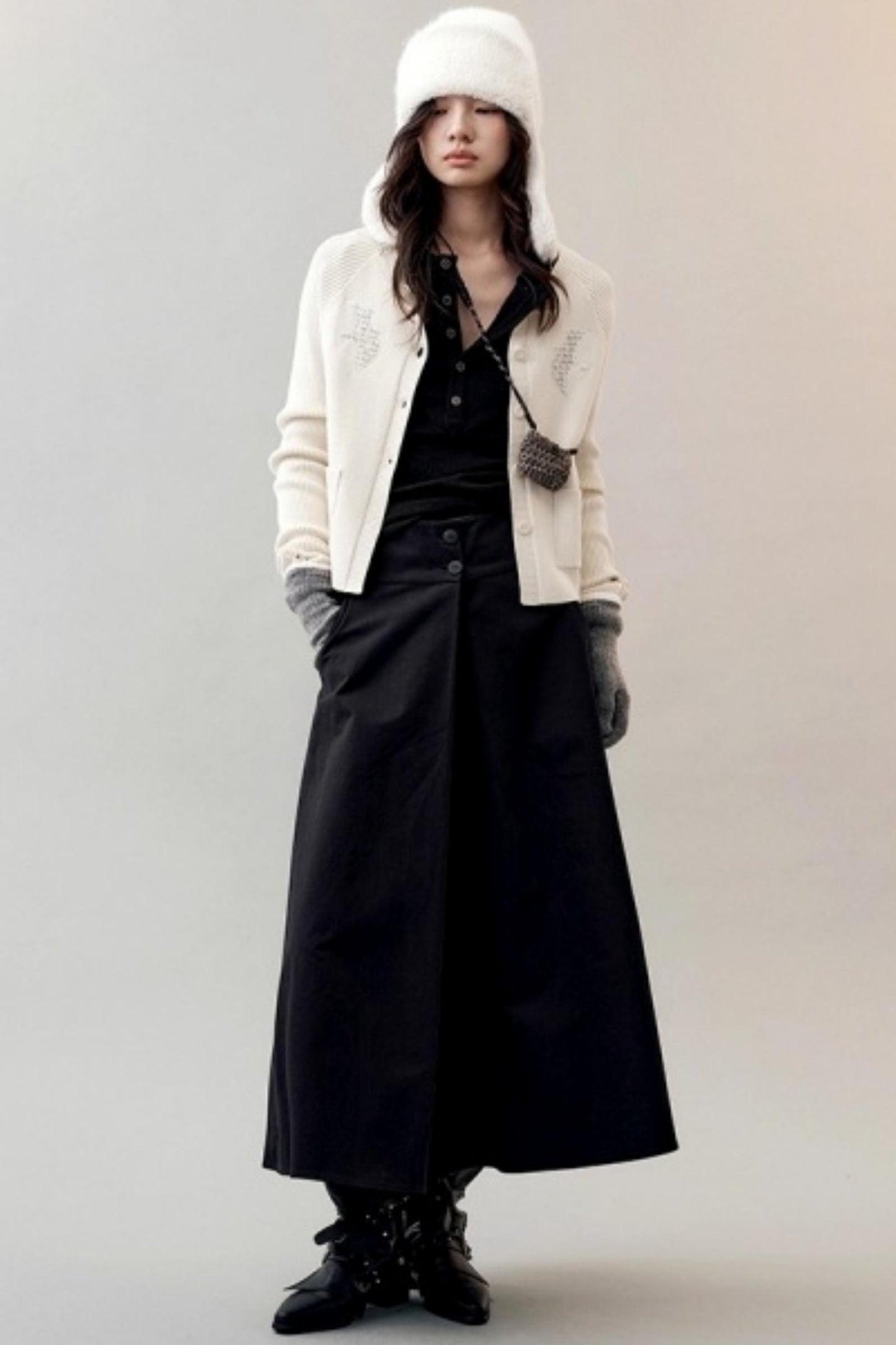 Patch Embroidered Knitted Cardigan