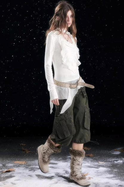 Swing Collar Tencel Shirt