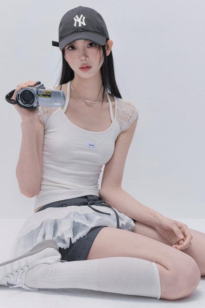 Delicate Lace Patchwork Top