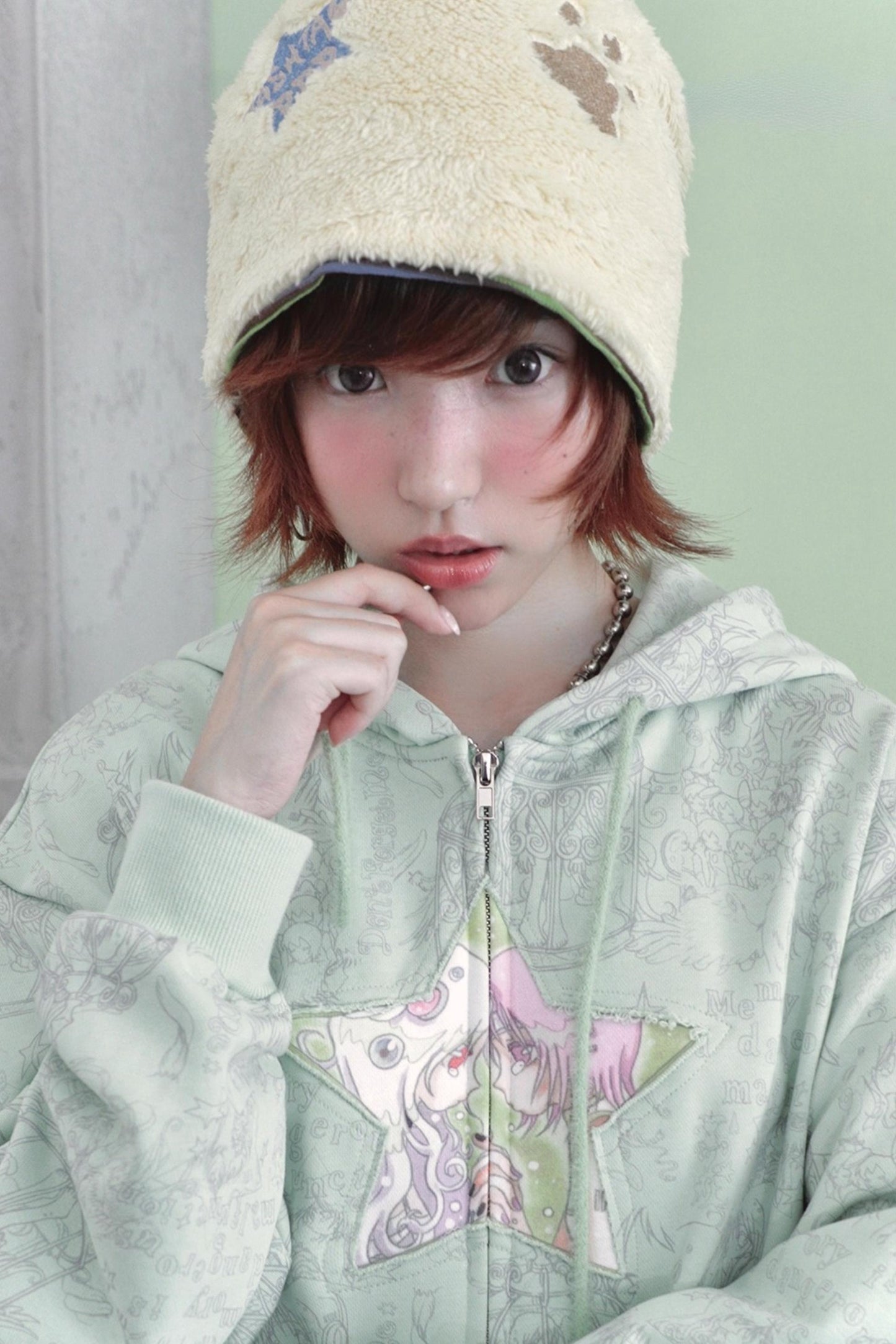 Millennium Green Hooded Sweatshirt Coat