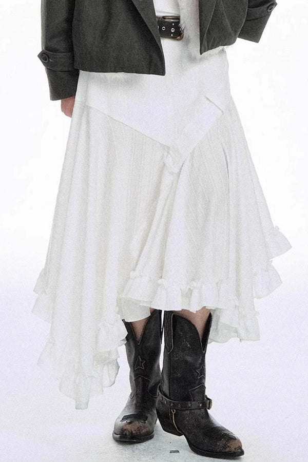 Versatile Solid Color Long Skirt