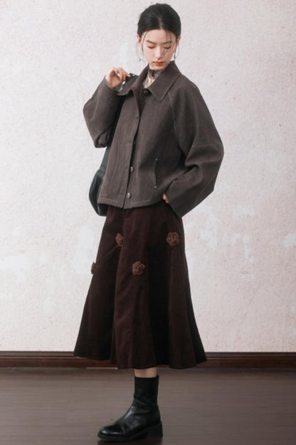 Patchwork Velvet-Feel Jacket