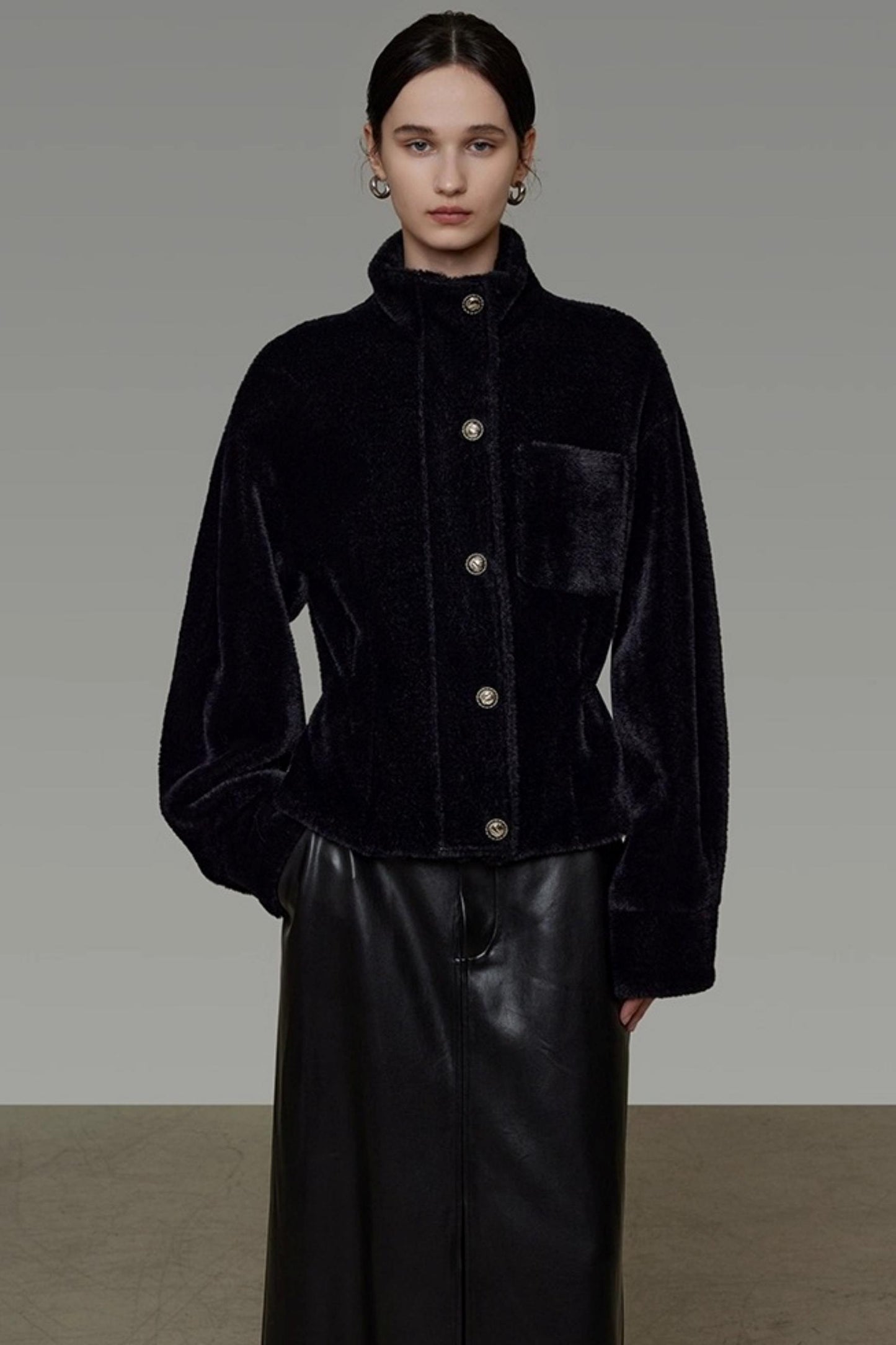 Retro Slimming Leather Skirt