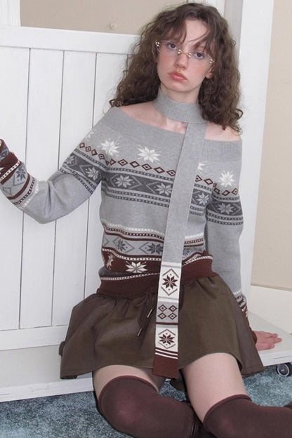 Vintage Distressed Leather Skirt