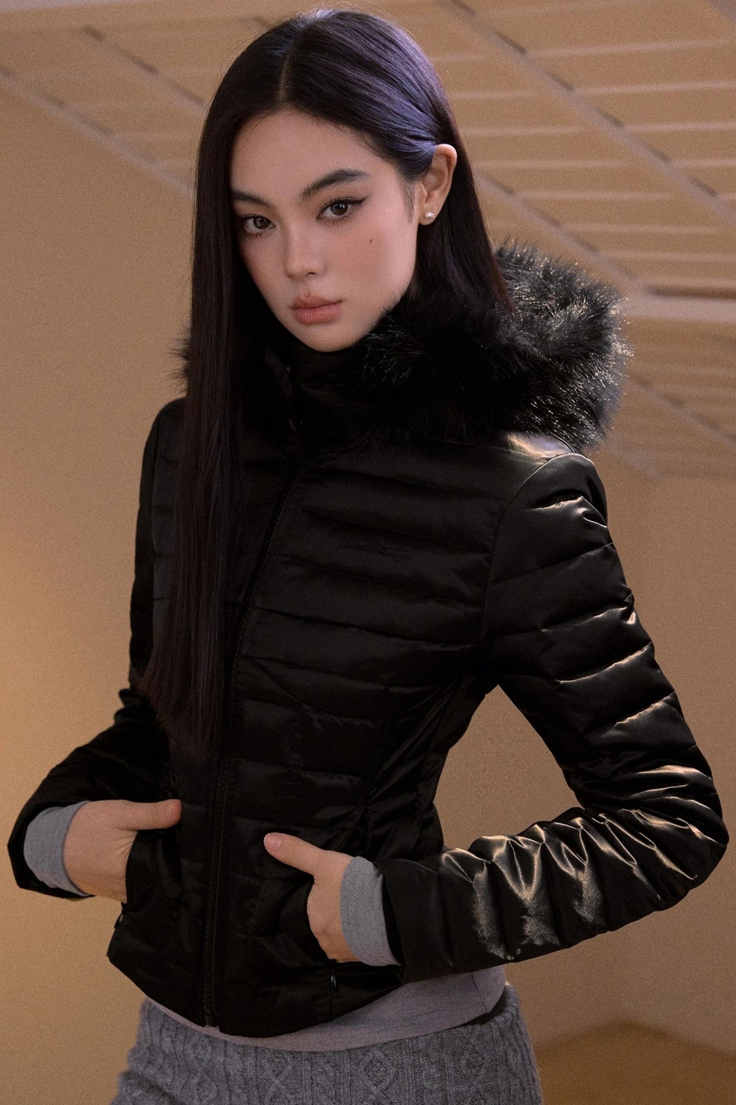 Winter Fur Collar Down Jacket