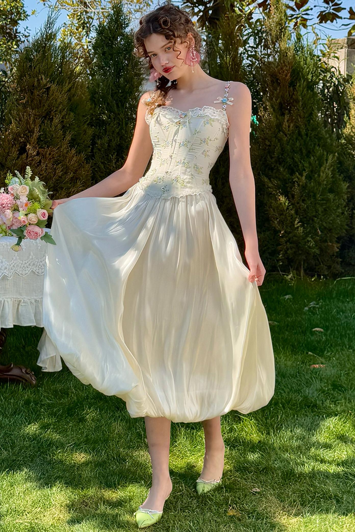 Butterfly Satin Skirt