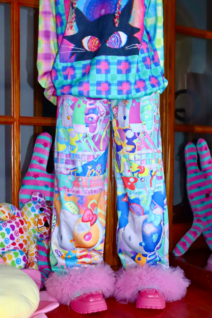 Soda Kitty Y2K Wide-Leg Pants