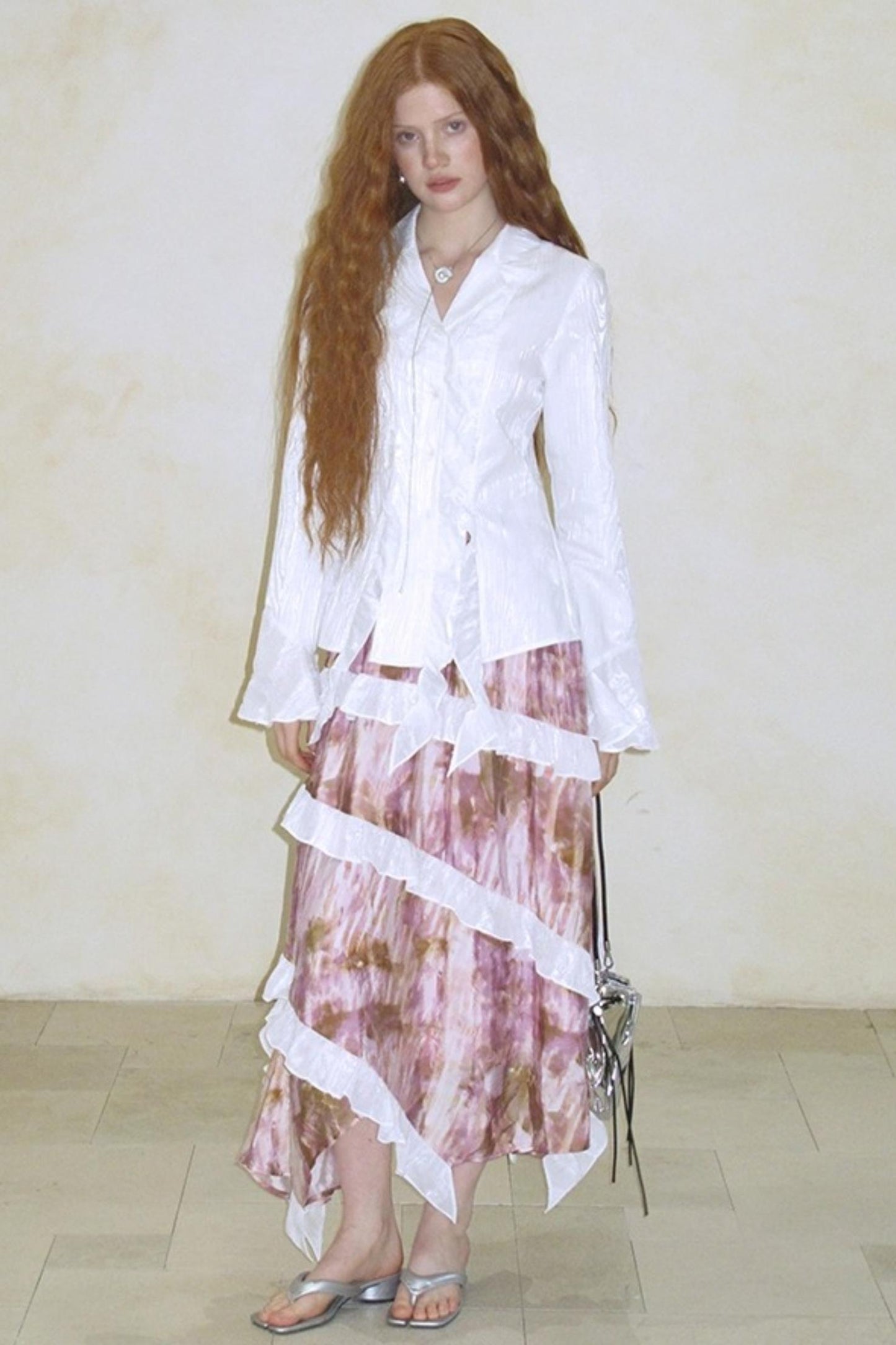 Dark Lace Waist Shirt & Skirt Set-Up