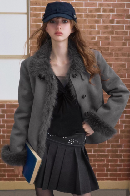 Winter Pleated Short Skirt