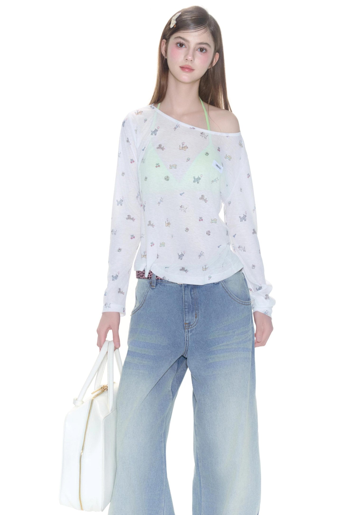 Long Sleeves Smock Top