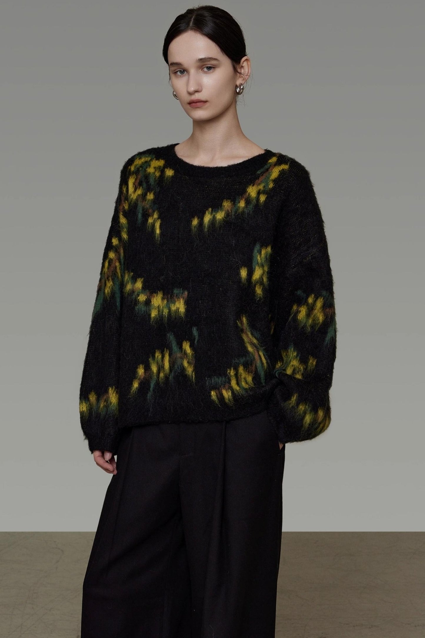 Retro Smudged Winter Sweater