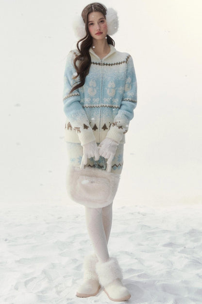 First Snow Nerzjacke und Rock Set