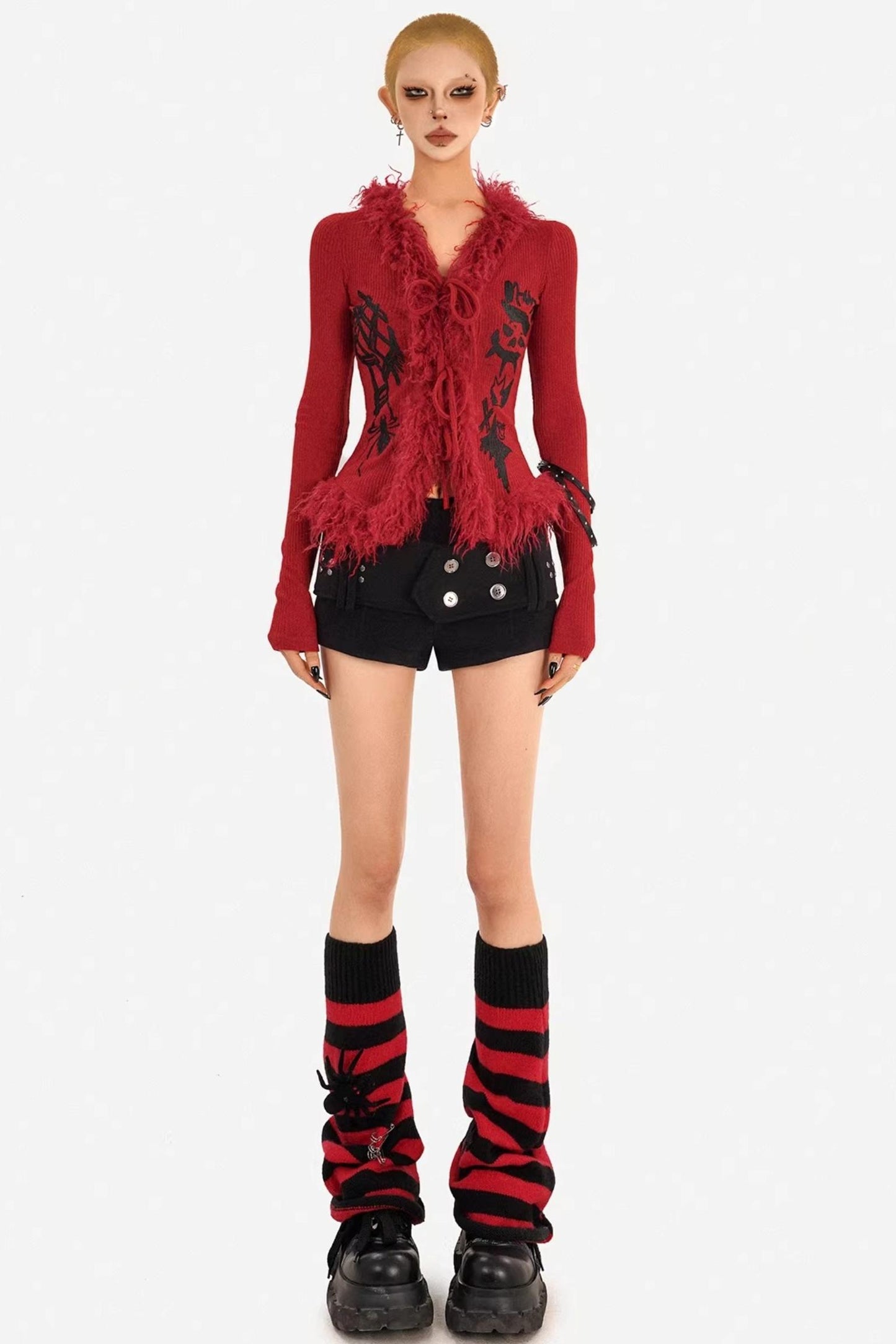 Retro Winter Waist-Cinching Shorts