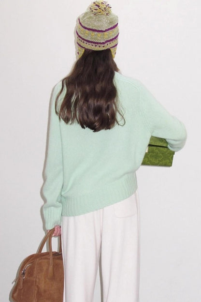 Mint Violet Wool Sweater
