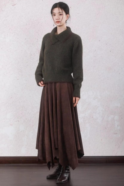 Ingko Vintage Lapel Sweater