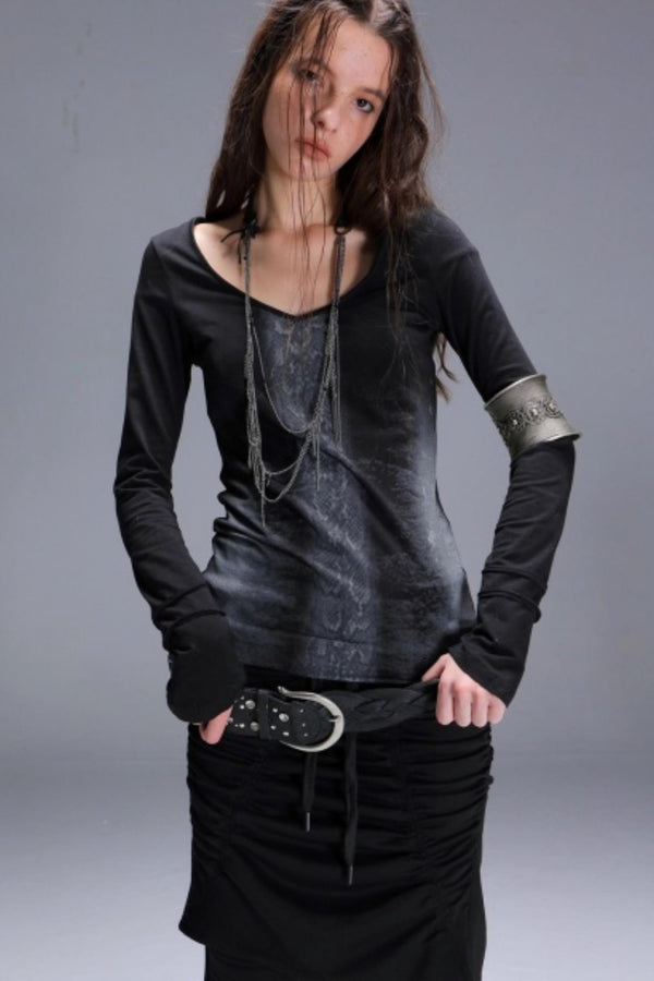 Snake Skin Angel Slim Top