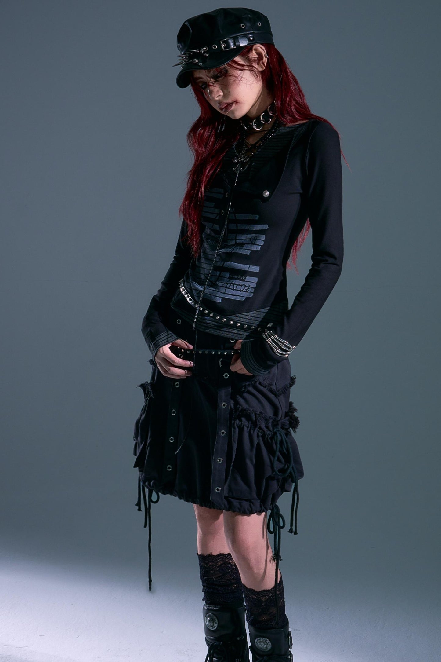 Raw Edge Puffy Bud Skirt