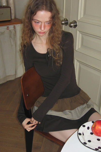 Brown Layered Dress Set