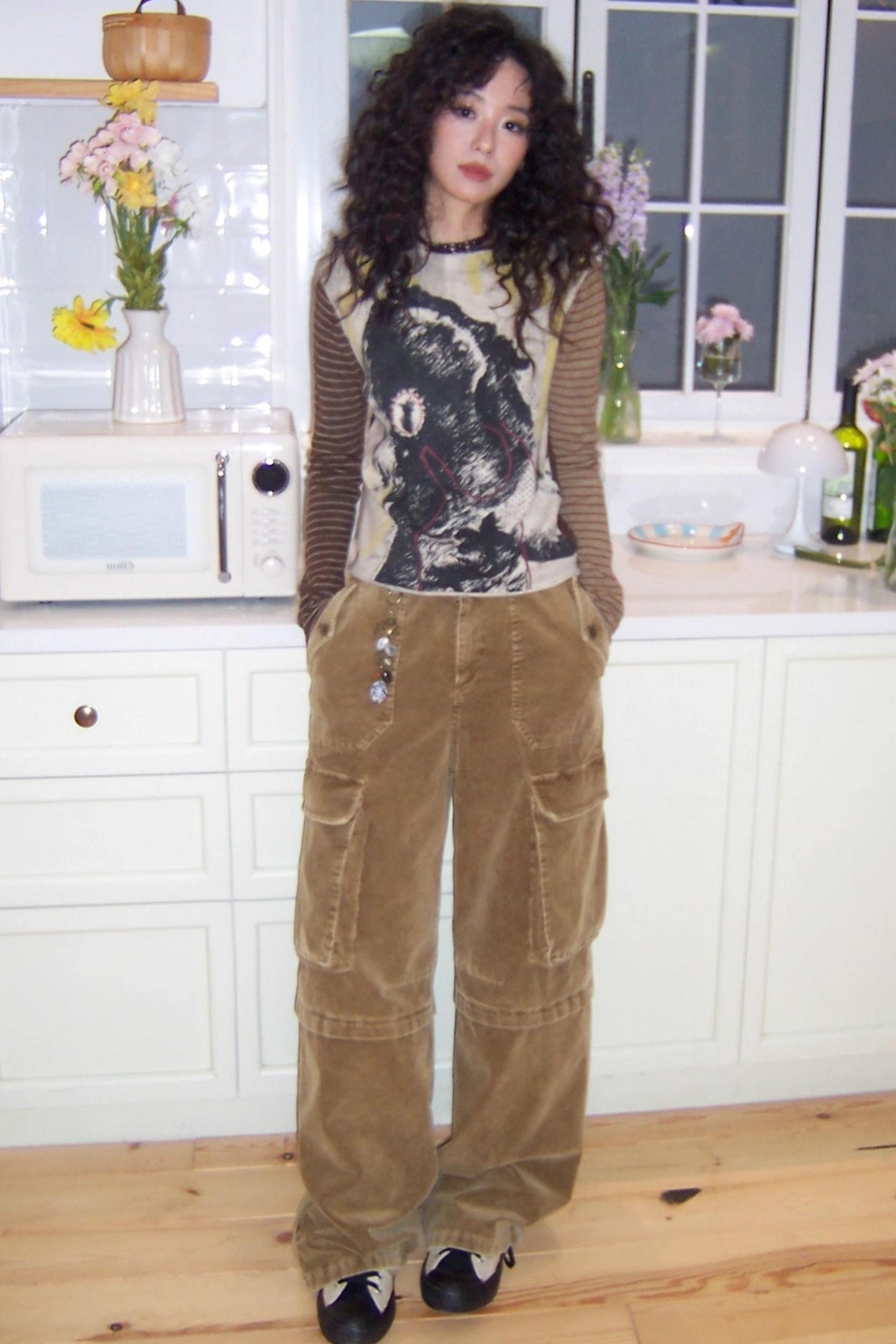 Retro Woolen Printed Top