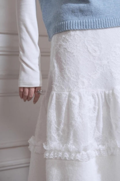 First Snow White Lace Skirt