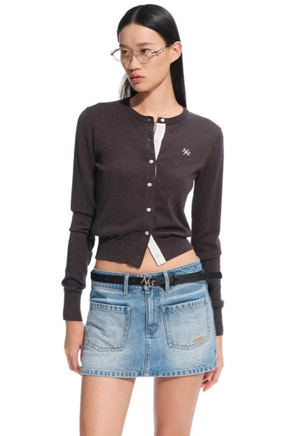 Rosemary Silk Wool Knit Cardigan