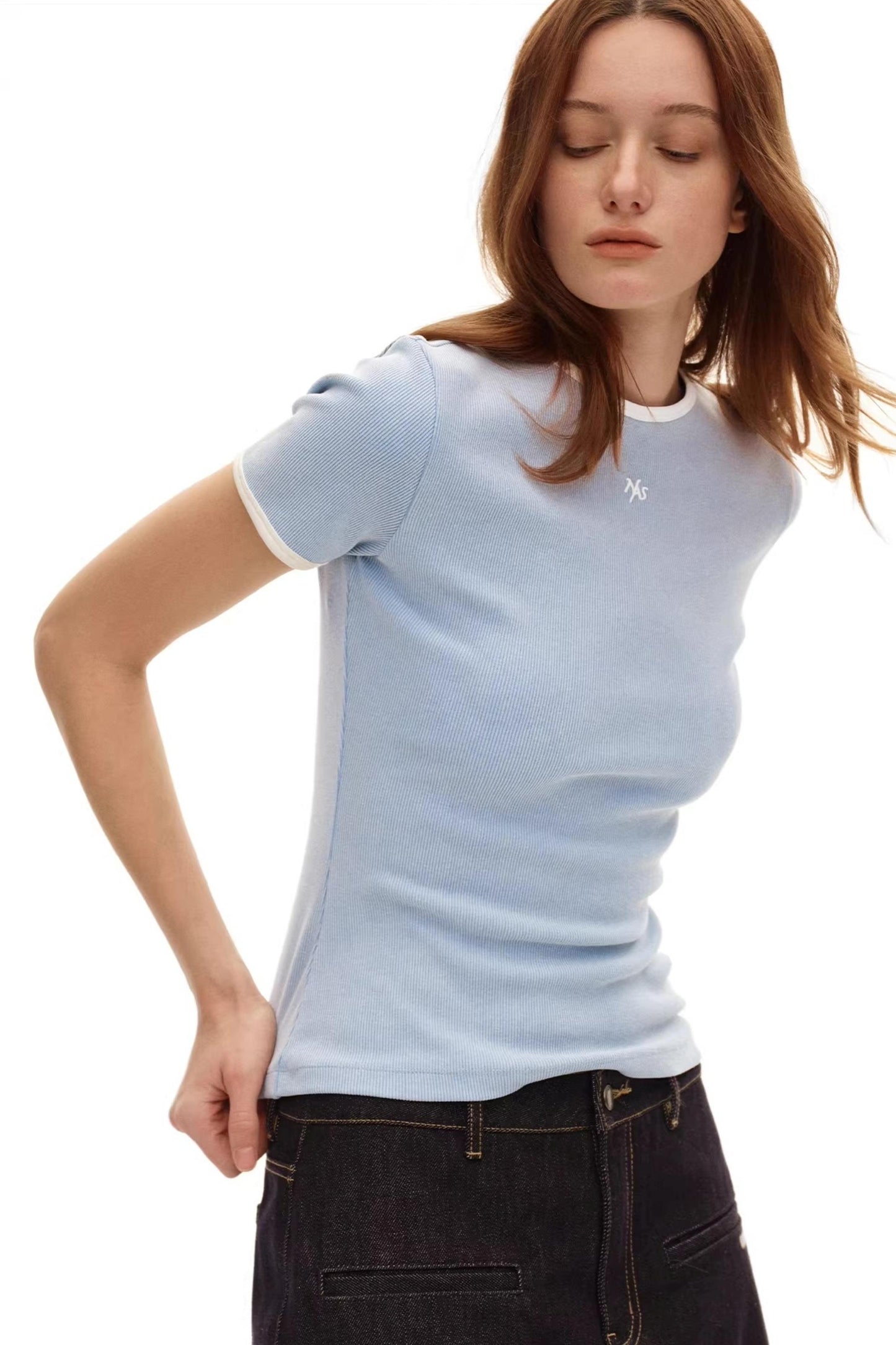 Reit-Sand-gewaschenes T-Shirt