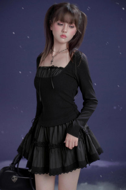 Midnight Waltz Waist-Cinching Dress