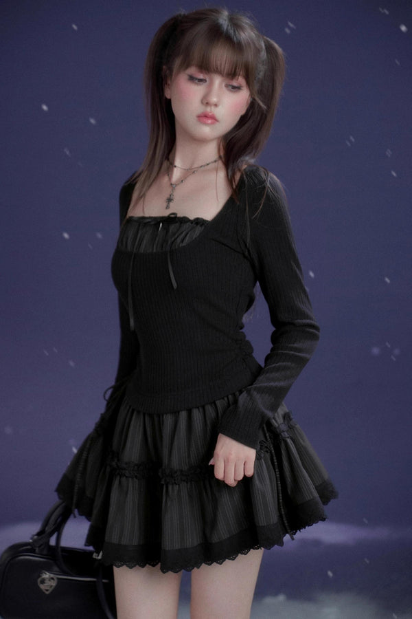 Midnight Waltz Waist-Cinching Dress