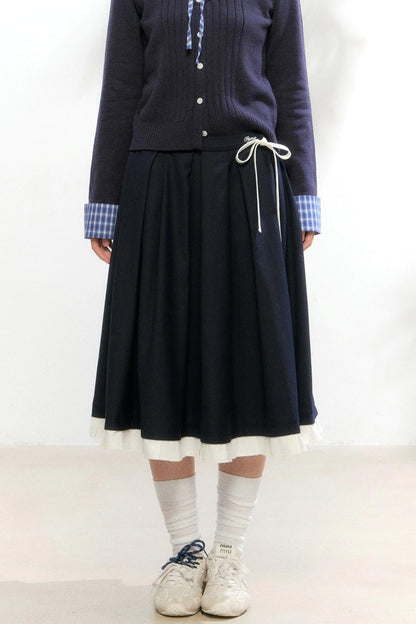 Autumn Pleated A-Line Skirt