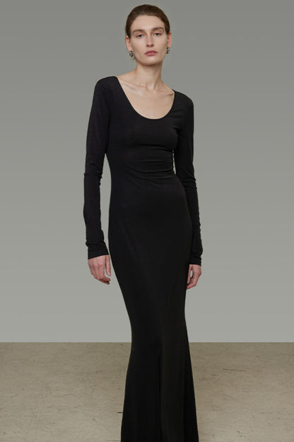 Black Slim Long Dress
