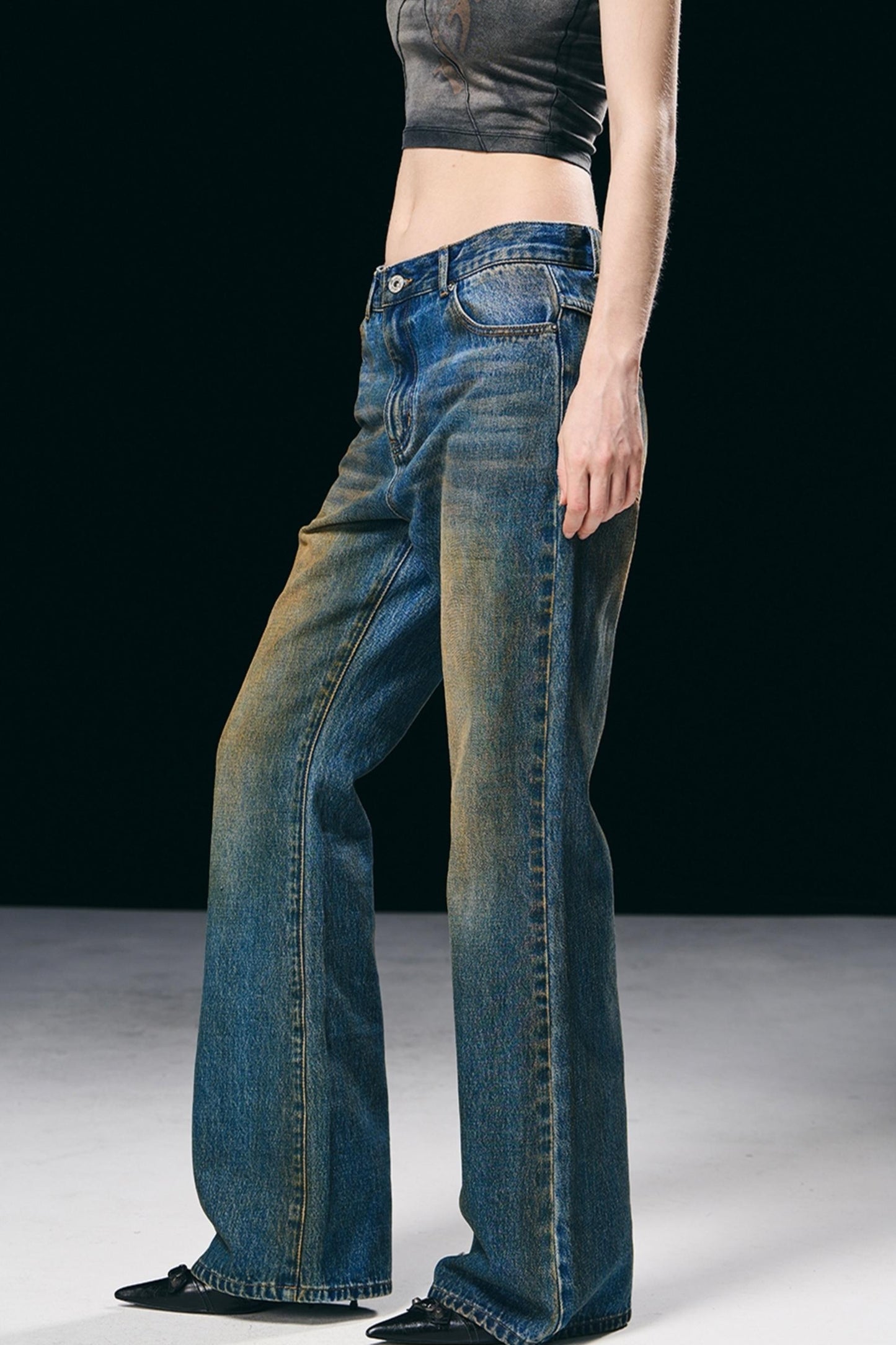 Distressed Denim Jeans